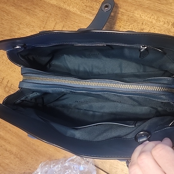 Coach Mercer 30 Leather and Suede satchel with whiplash details - Picture 13 of 16